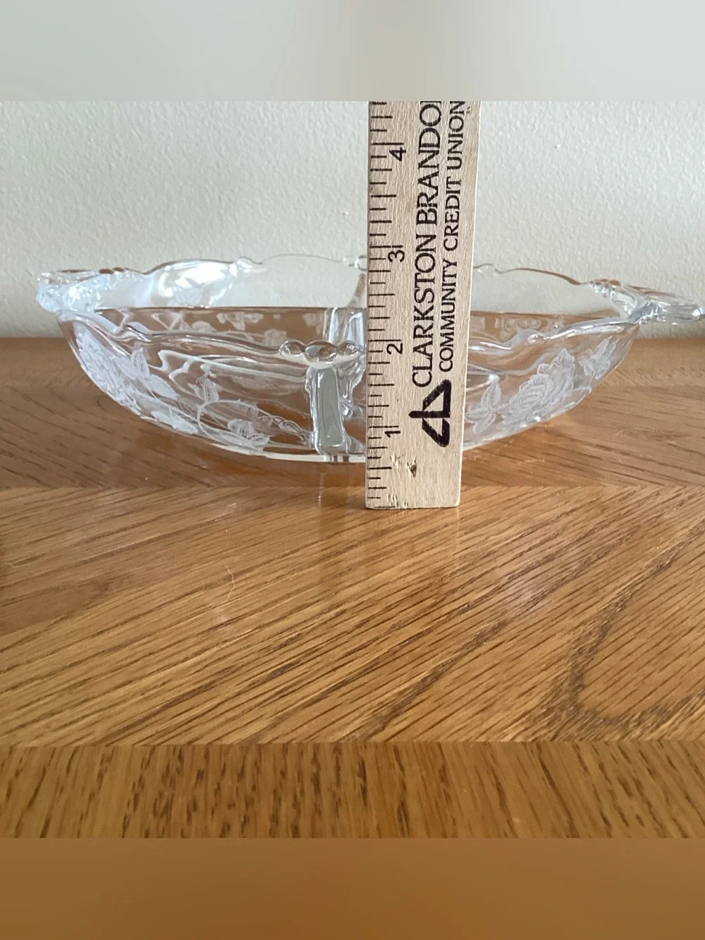 Vintage Heisey Rose Clear Crystal 9